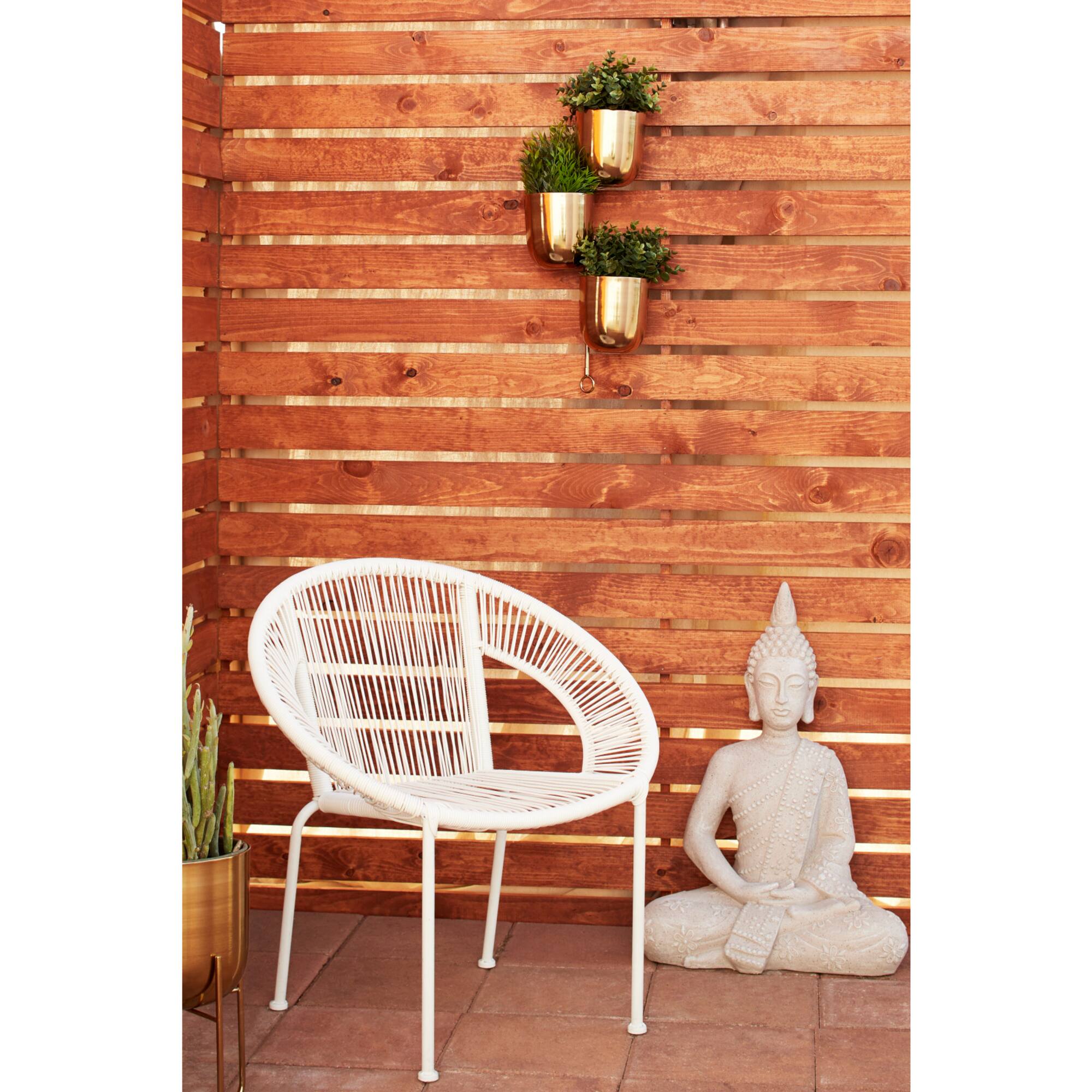 25" Gold Metal Contemporary Wall Planter